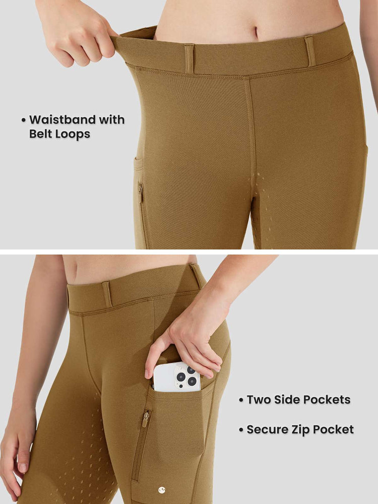 WILLIT Girls Fleece Full-Grip Horse Riding Pants 