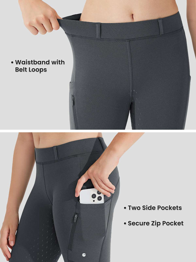 WILLIT Girls Fleece Full-Grip Horse Riding Pants 