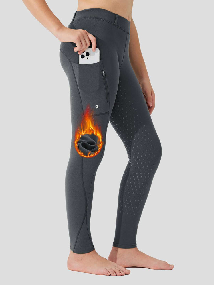 WILLIT Girls Fleece Full-Grip Horse Riding Pants 