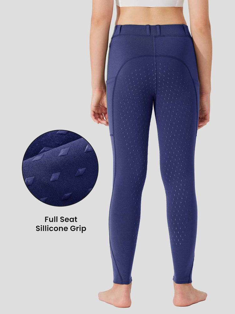 WILLIT Girls Fleece Full-Grip Horse Riding Pants 
