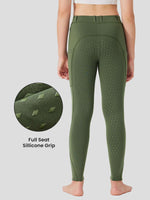WILLIT Girls Fleece Full-Grip Horse Riding Pants 