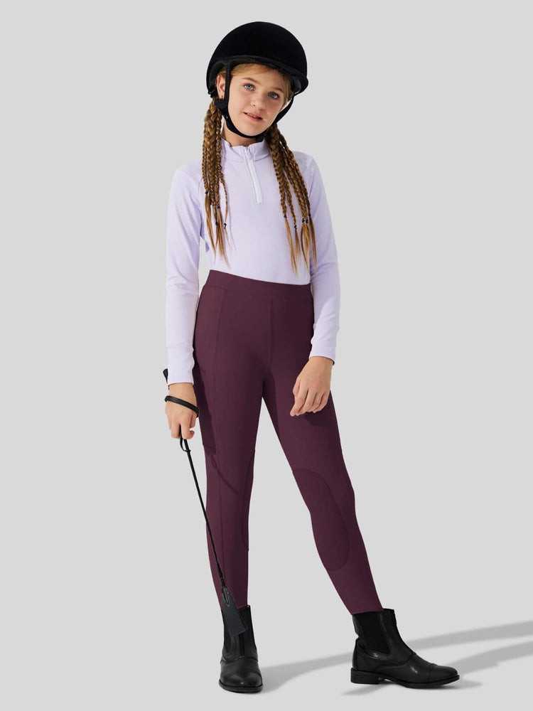 Girls Horse Riding Pants Knee-Patch_