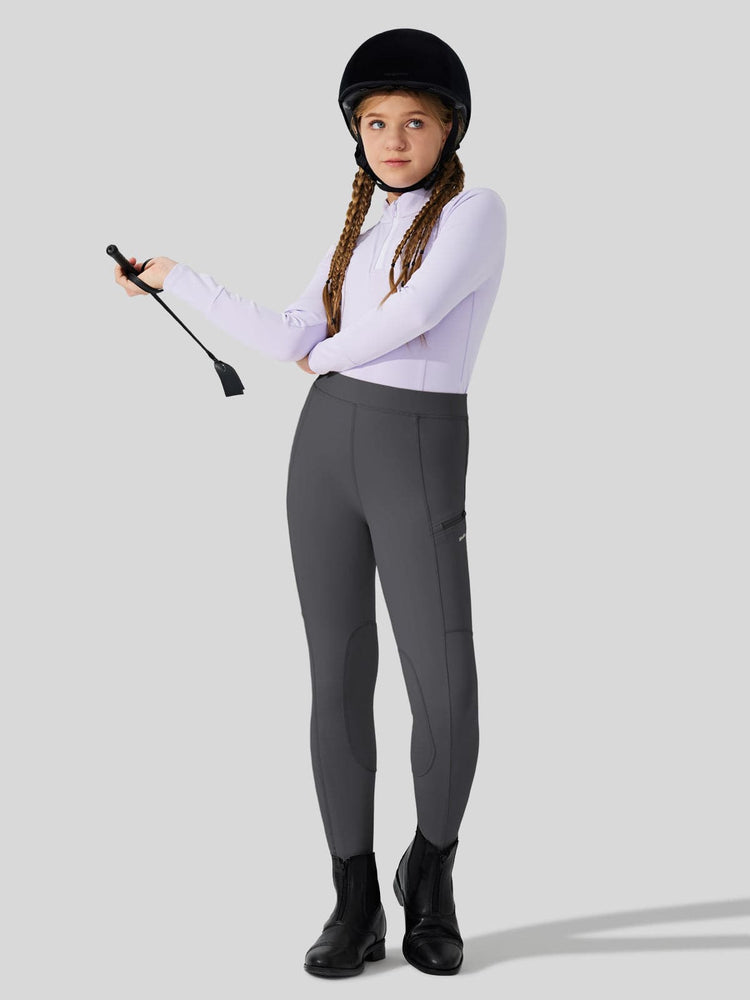 Girls Horse Riding Pants Knee-Patch_