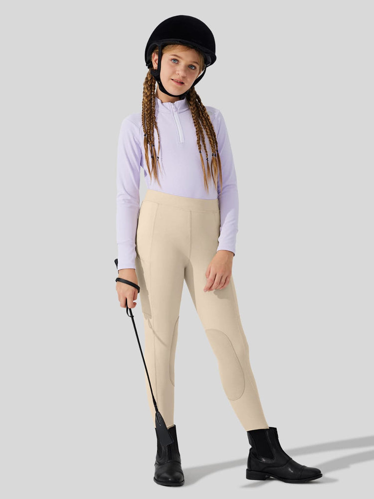 Girls Horse Riding Pants Knee-Patch_