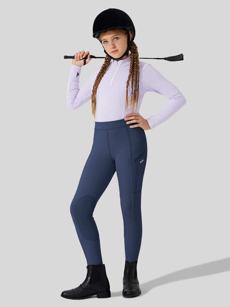 Girls Horse Riding Pants Knee-Patch_