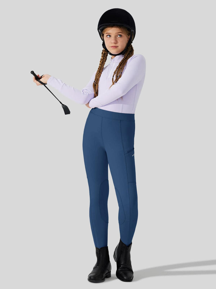 Girls Horse Riding Pants Knee-Patch_