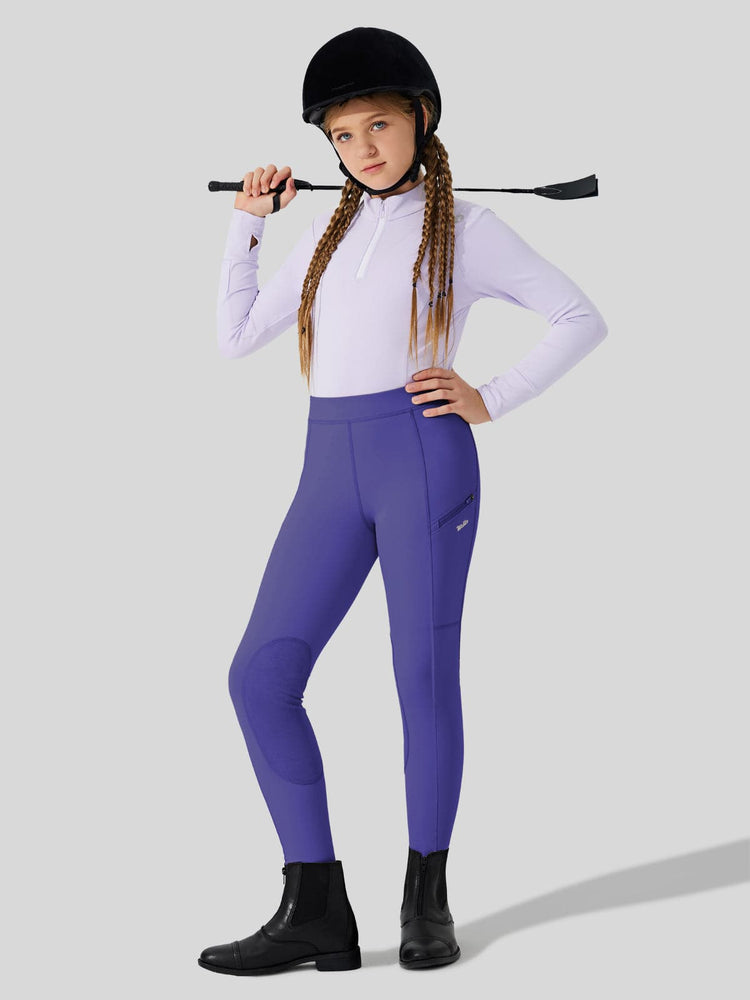 Girls Horse Riding Pants Knee-Patch_