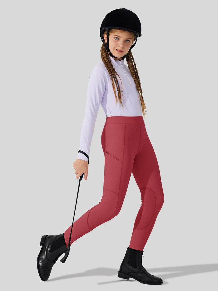 Girls Horse Riding Pants Knee-Patch_