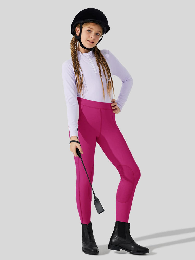 Girls Horse Riding Pants Knee-Patch_