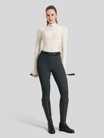 WILLIT Women's Fleece Lined Silicone Grip Riding Breeches04_Gray
