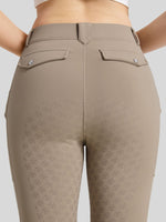 WILLIT Women's Fleece Lined Silicone Grip Riding Breeches05_Khaki