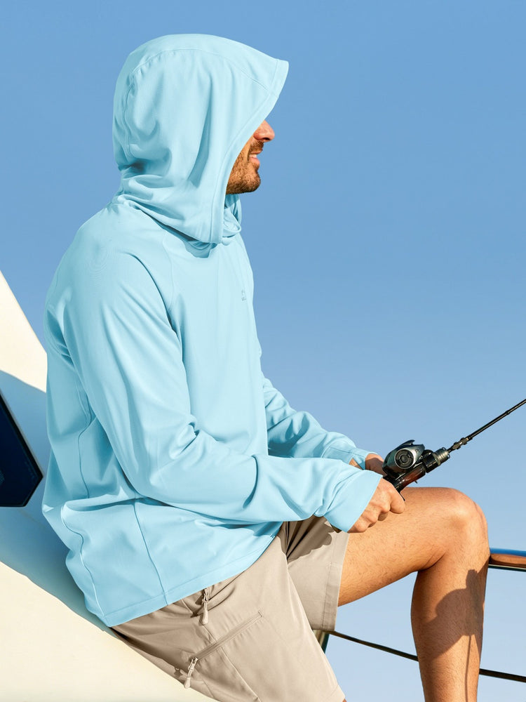 Men¡®s Aero Sun Long Sleeve Fishing Hoodie UPF 50+