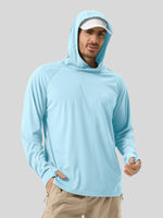 Men‘s Aero Sun Long Sleeve Hoodie UPF 50+, ideal for sun protection and outdoor activities. in 