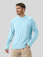 Men‘s Aero Sun Long Sleeve Hoodie UPF 50+, designed for sun protection and outdoor activities.  in 