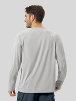 Men's Aero Sun Long Sleeve T-Shirt UPF 50+ model back view 