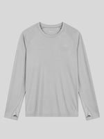 A light gray long-sleeve athletic shirt with raglan sleeves and WILLIT logo on the left chest 