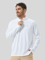 Men's Aero Sun Long Sleeve Zip Polo Shirt UPF 50+