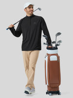 Men's Aero Sun Long Sleeve Zip Polo Shirt UPF 50+