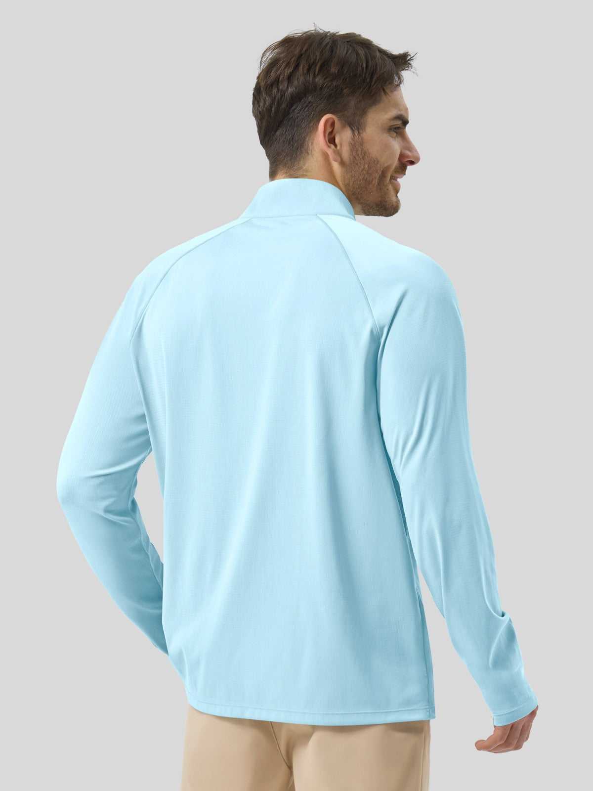 Men's Aero Sun Long Sleeve Zip Polo Shirt UPF 50+