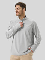 Men's Aero Sun Long Sleeve Zip Polo Shirt UPF 50+