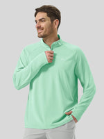 Men's Aero Sun Long Sleeve Zip Polo Shirt UPF 50+