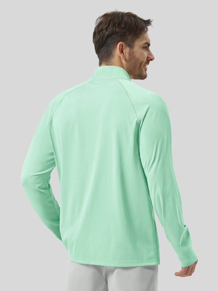 Men's Aero Sun Long Sleeve Zip Polo Shirt UPF 50+