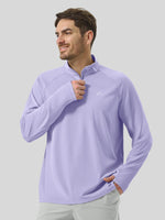Men's Aero Sun Long Sleeve Zip Polo Shirt UPF 50+