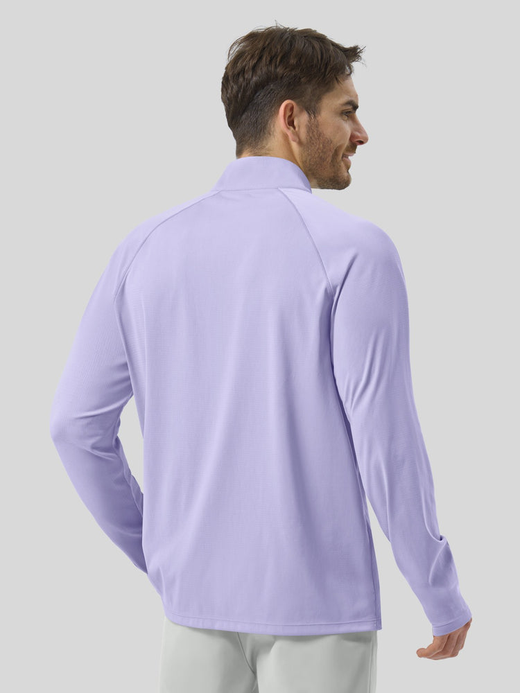 Men's Aero Sun Long Sleeve Zip Polo Shirt UPF 50+