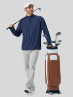 Men's Aero Sun Long Sleeve Zip Polo Shirt UPF 50+