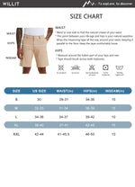 Willit Men's Cargo Golf Shorts in size chart