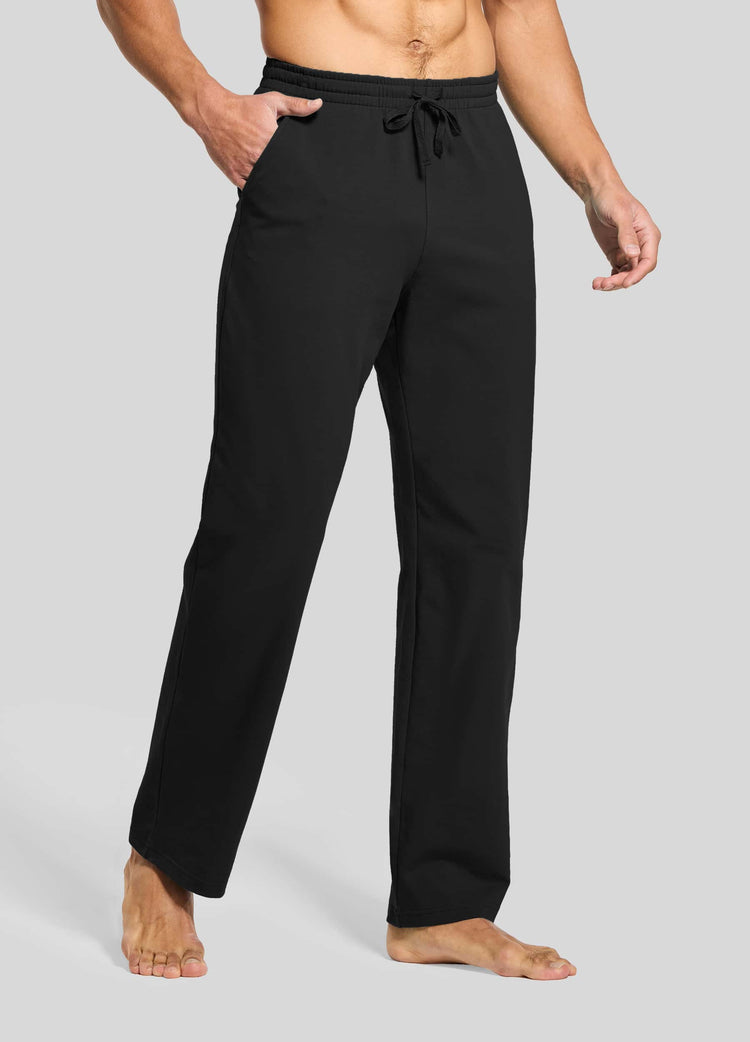 Men wearing cotton lounge pants 