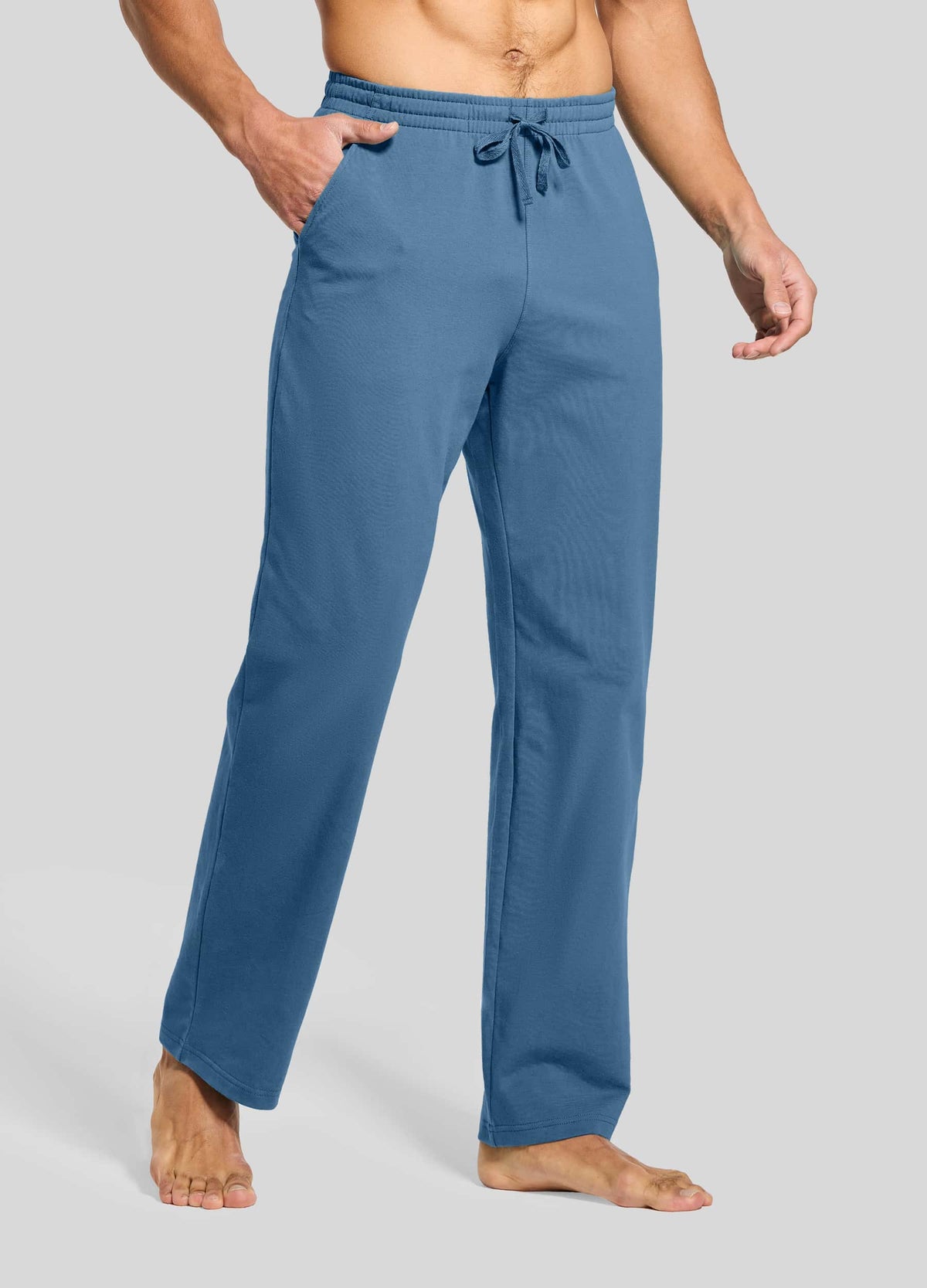Men wearing cotton lounge pants 