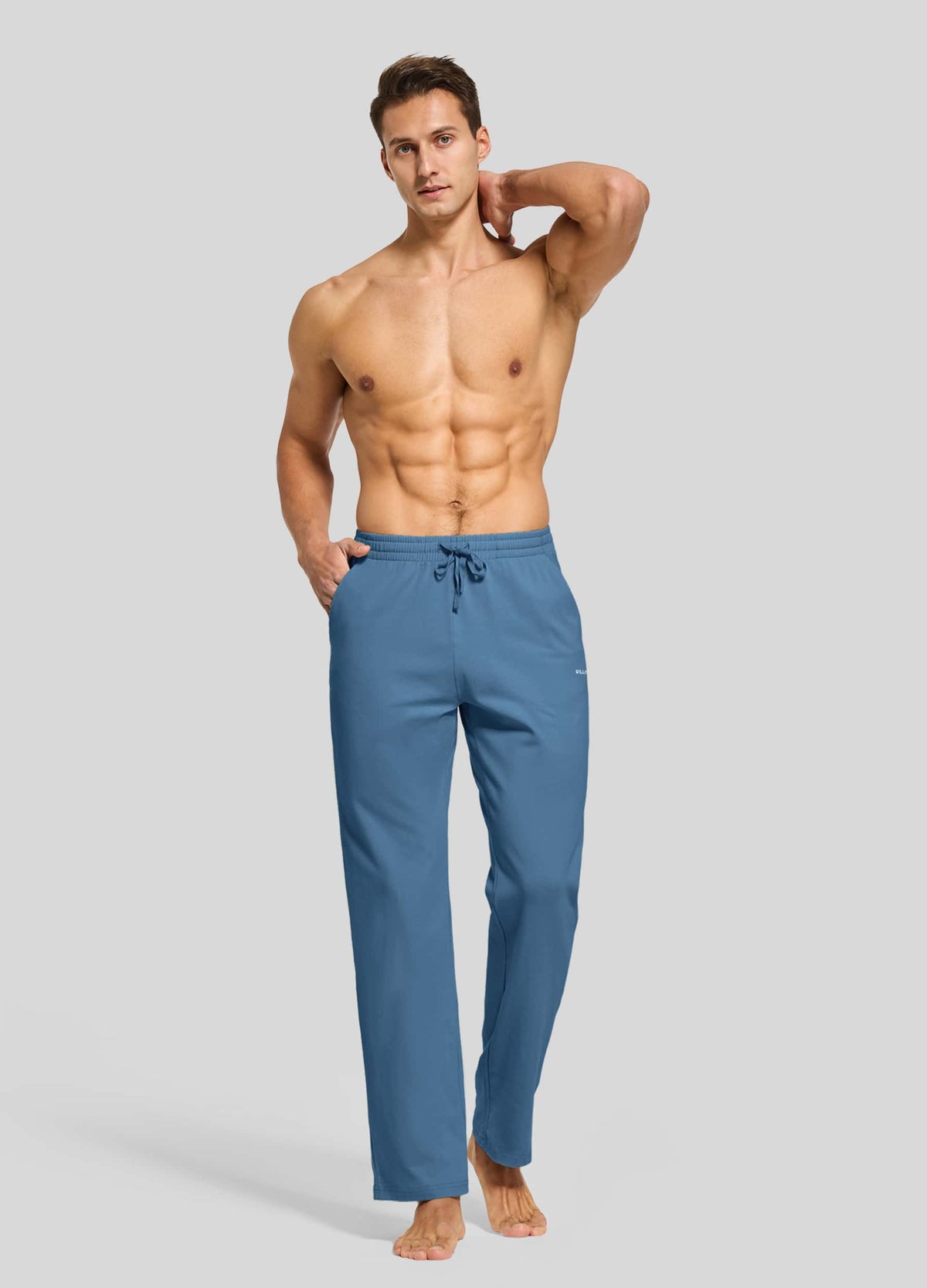Men wearing cotton lounge pants 