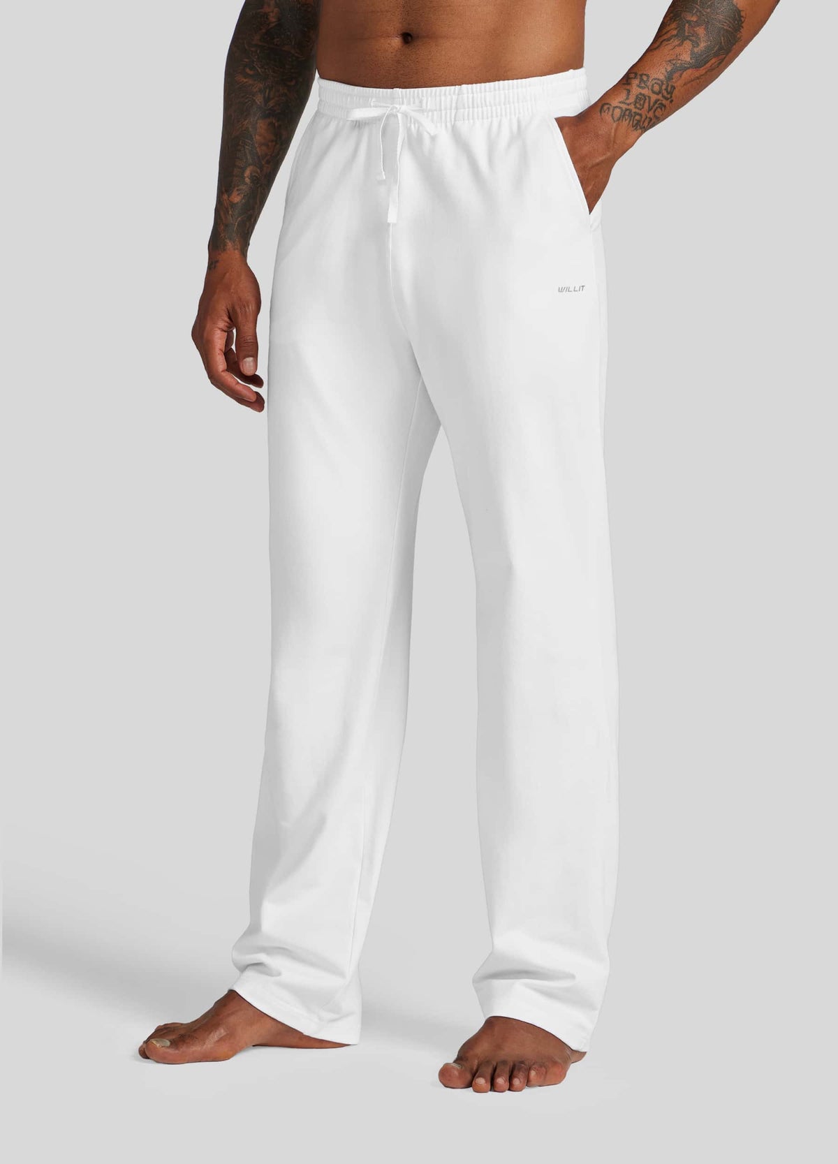 Men wearing casual cotton sweatpants 