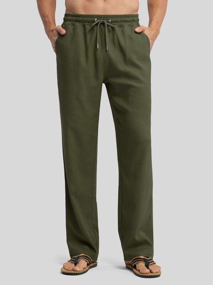 Willit Men's Casual Linen Drawstring Pants 30 In_