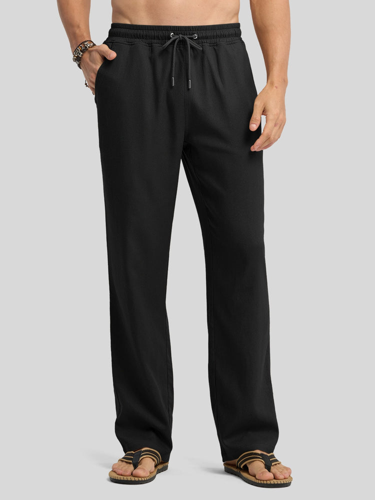 Willit Men's Casual Linen Drawstring Pants 30 In_