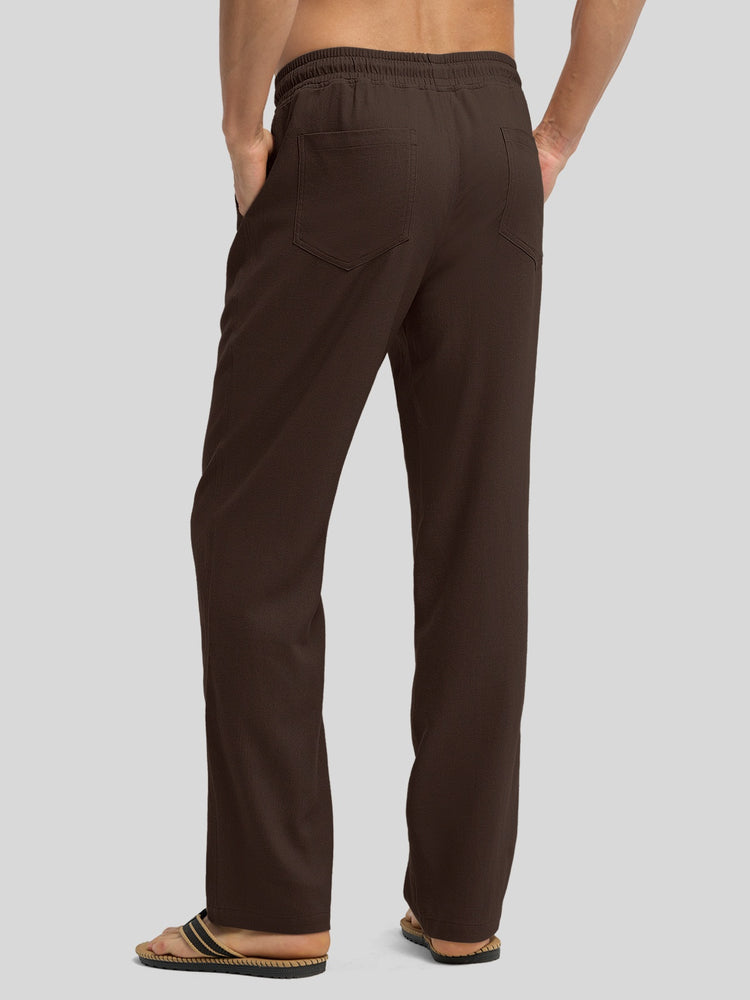 Willit Men's Casual Linen Drawstring Pants 30 In_