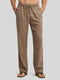 Willit Men's Casual Linen Drawstring Pants 30 In #deep-khaki