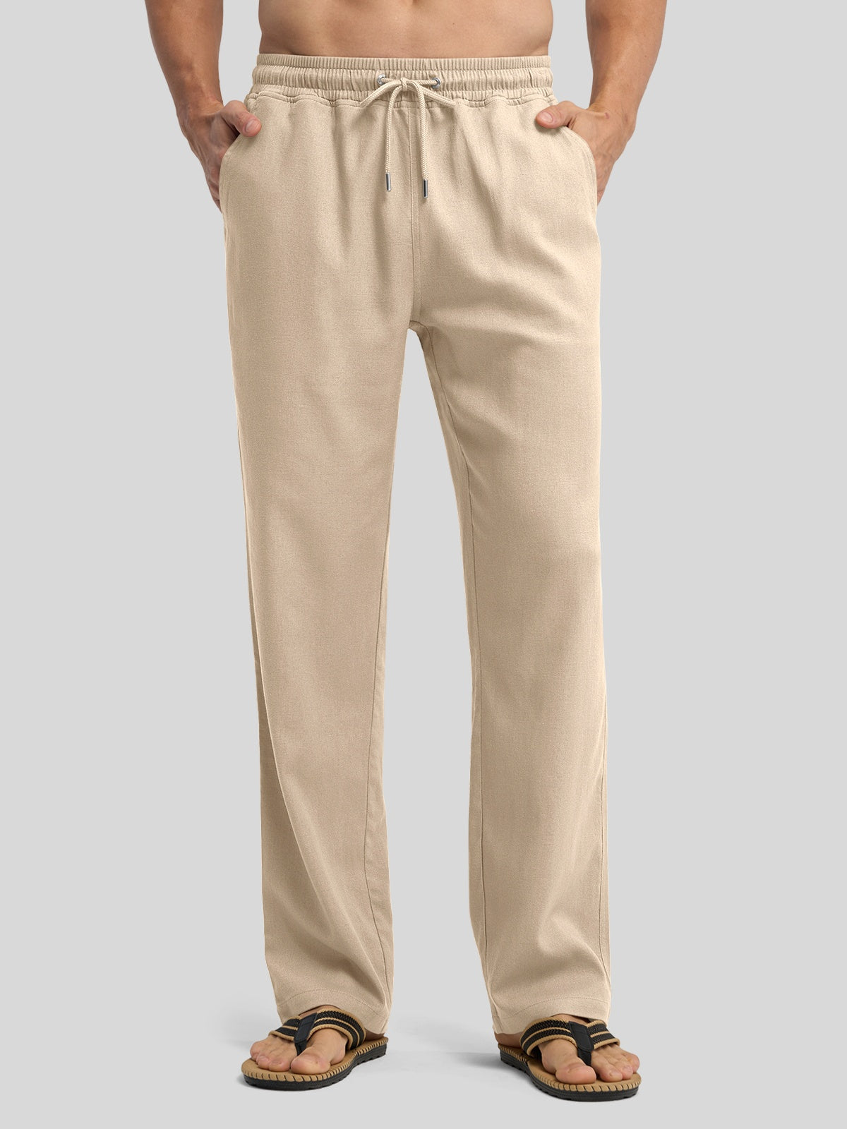 Willit Men's Casual Linen Drawstring Pants 30 In_