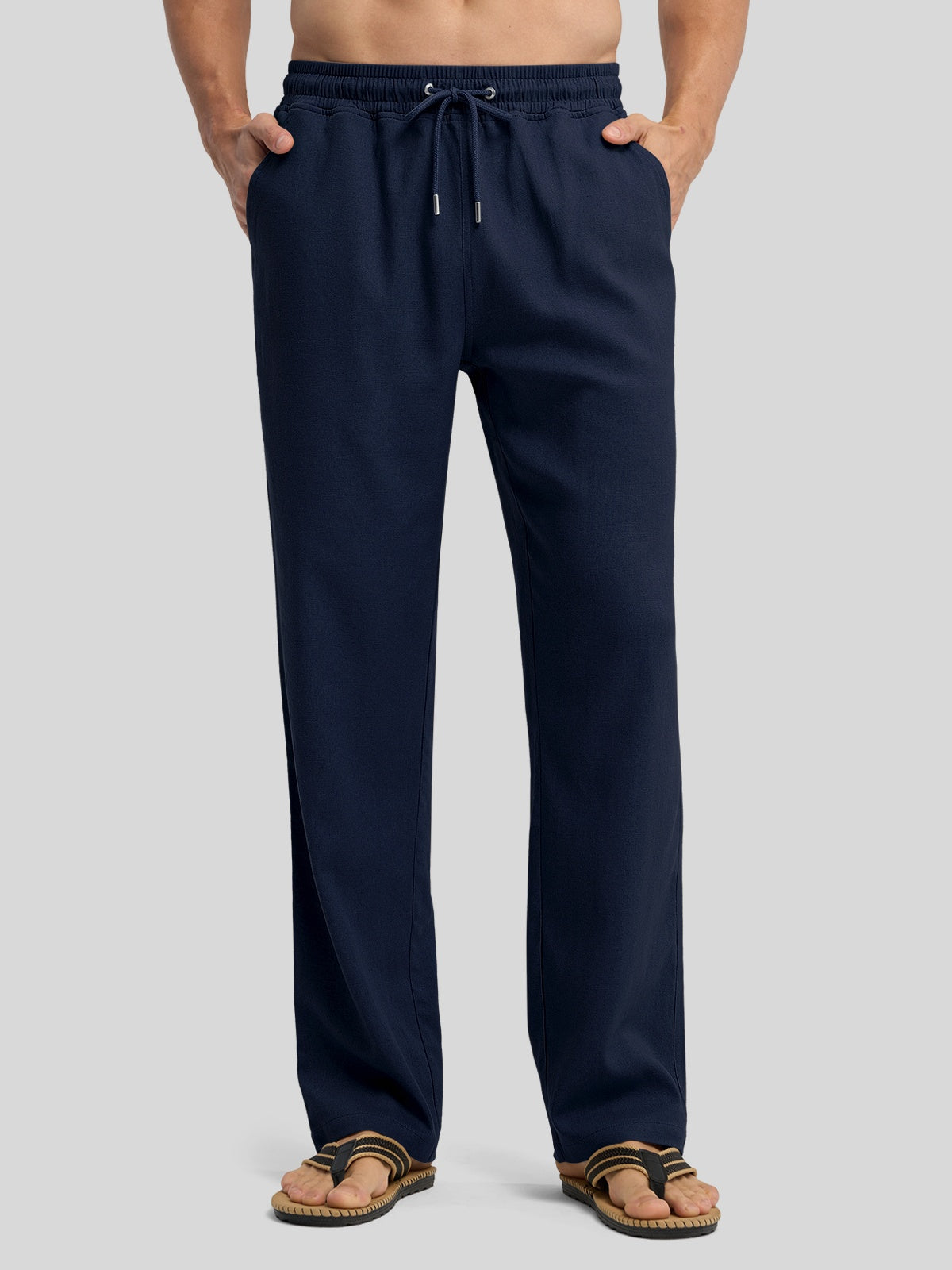 Willit Men's Casual Linen Drawstring Pants 30 In_