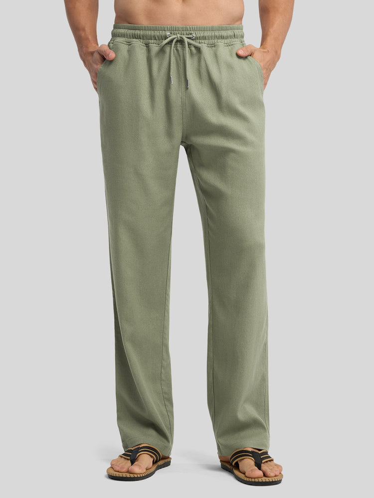 Willit Men's Casual Linen Drawstring Pants 30 In_
