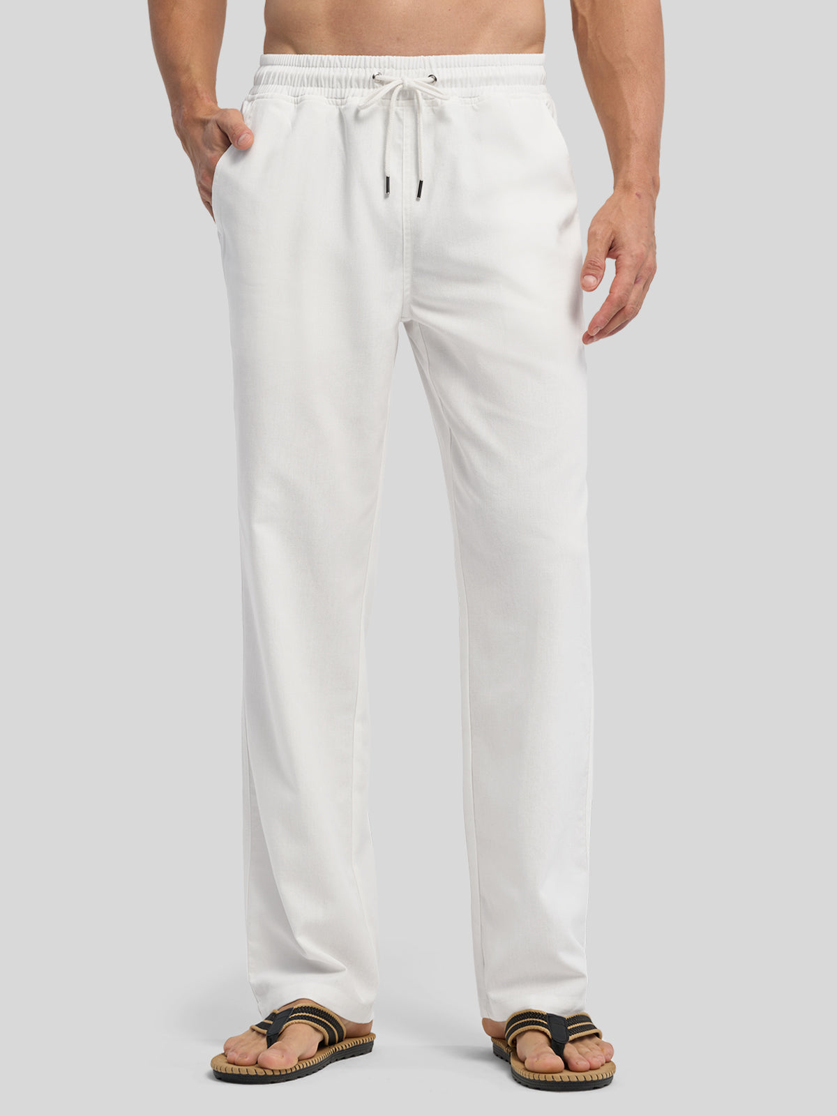 Willit Men's Casual Linen Drawstring Pants 30 In_