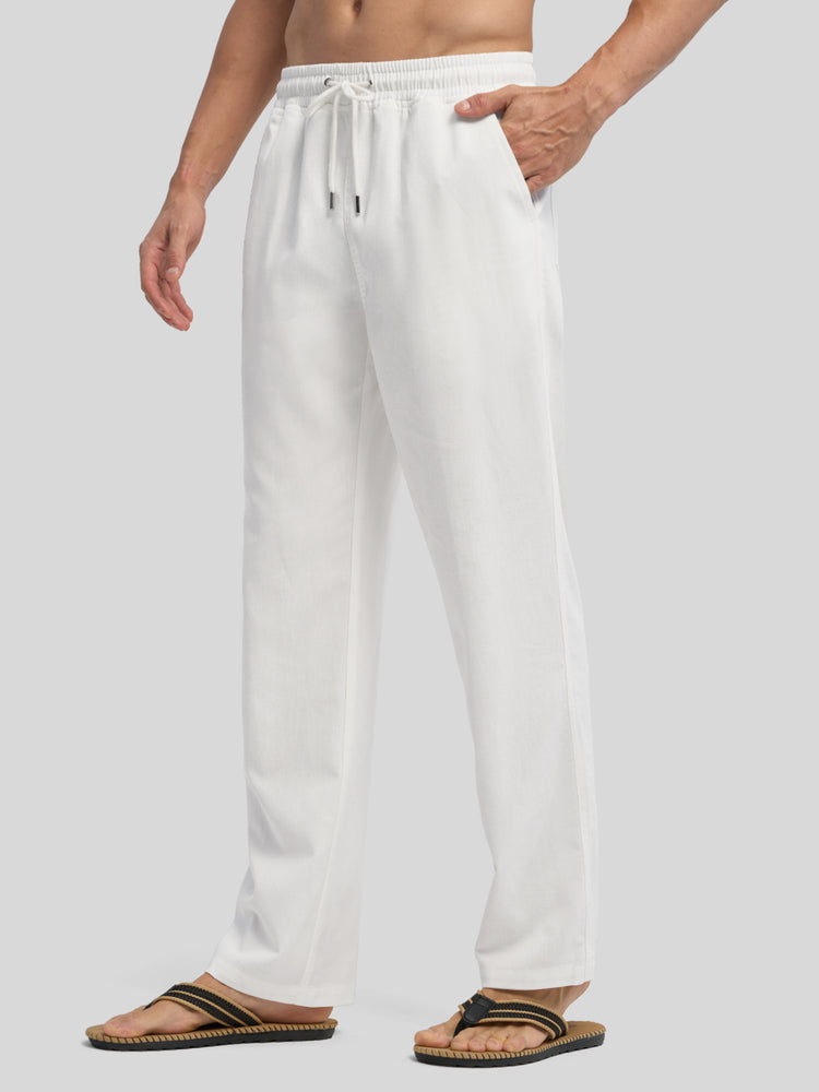 Willit Men's Casual Linen Drawstring Pants 30 In_