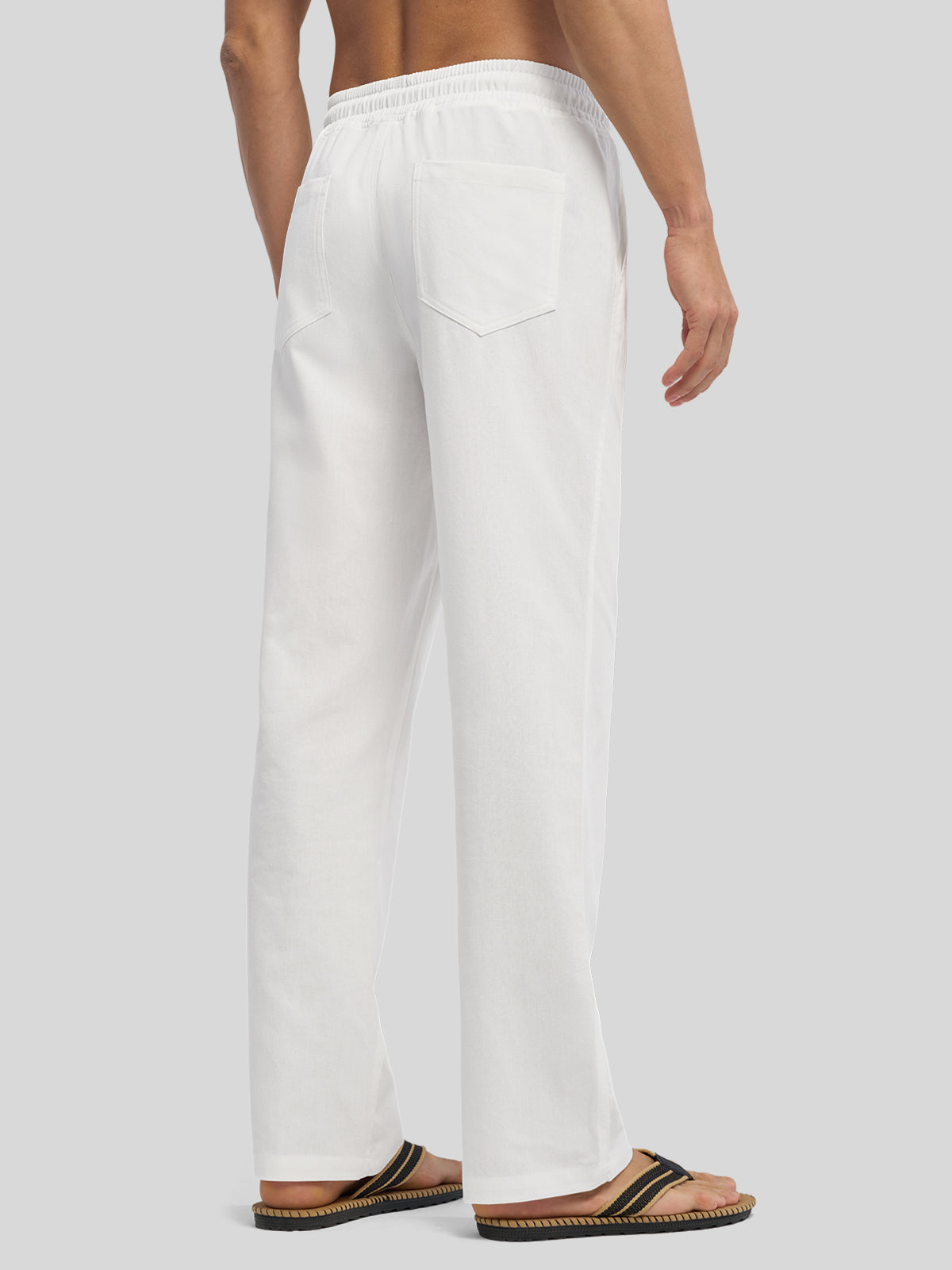 Willit Men's Casual Linen Drawstring Pants 30 In_