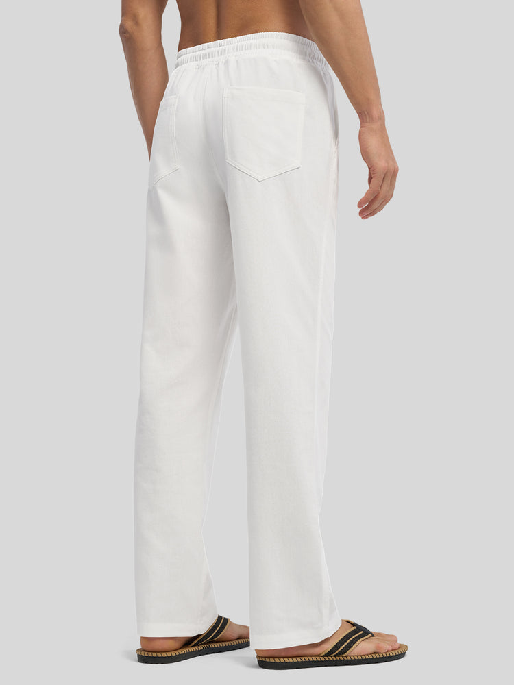 Willit Men's Casual Linen Drawstring Pants 30 In_
