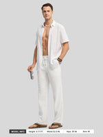 Willit Men's Casual Linen Drawstring Pants 30 In_