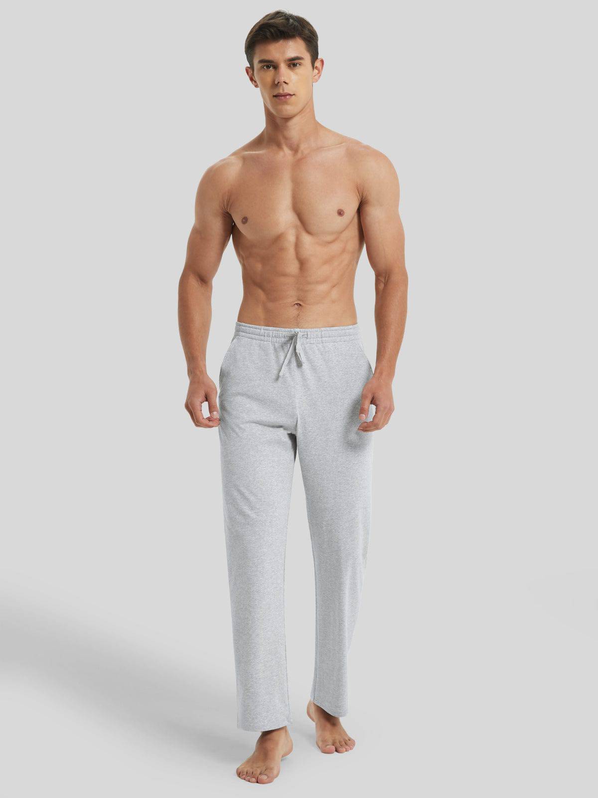 Man wearing gray sweatpants 