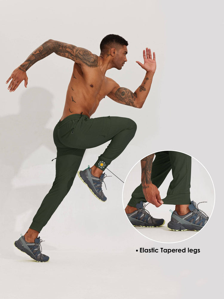 Men's Lightweight Cargo Hiking Running Joggers_