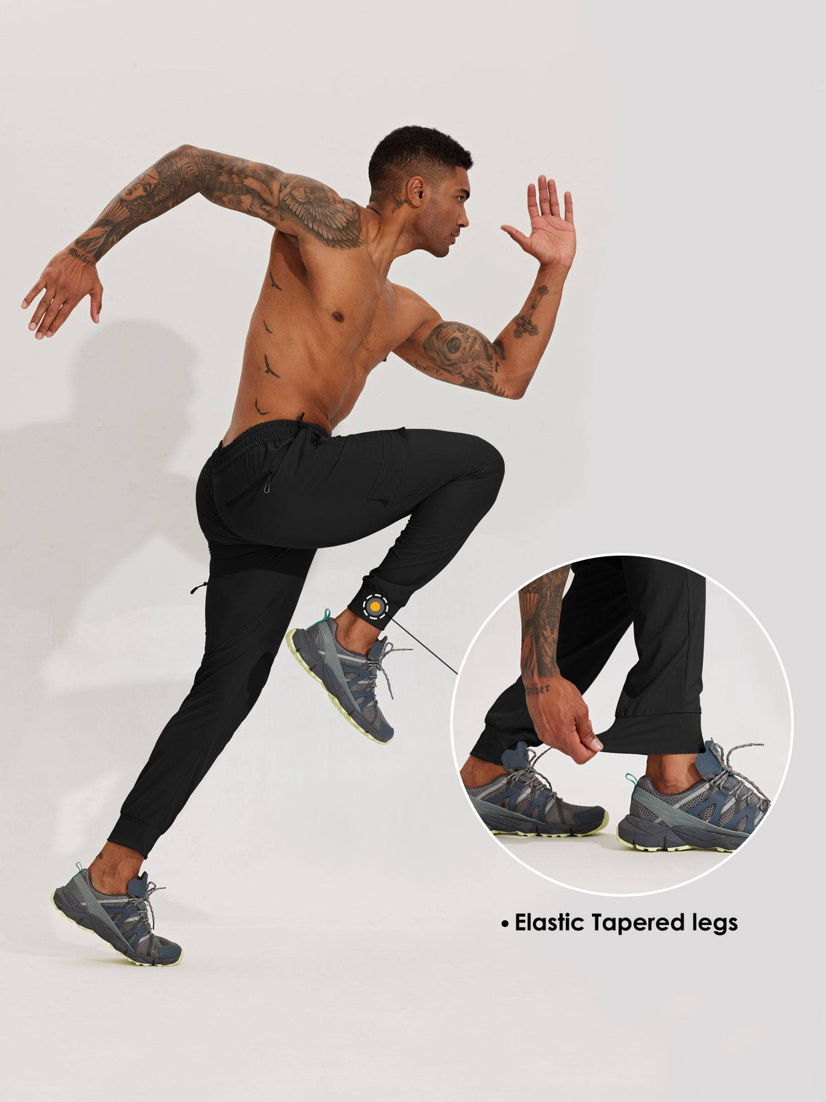 Men's Lightweight Cargo Hiking Running Joggers_