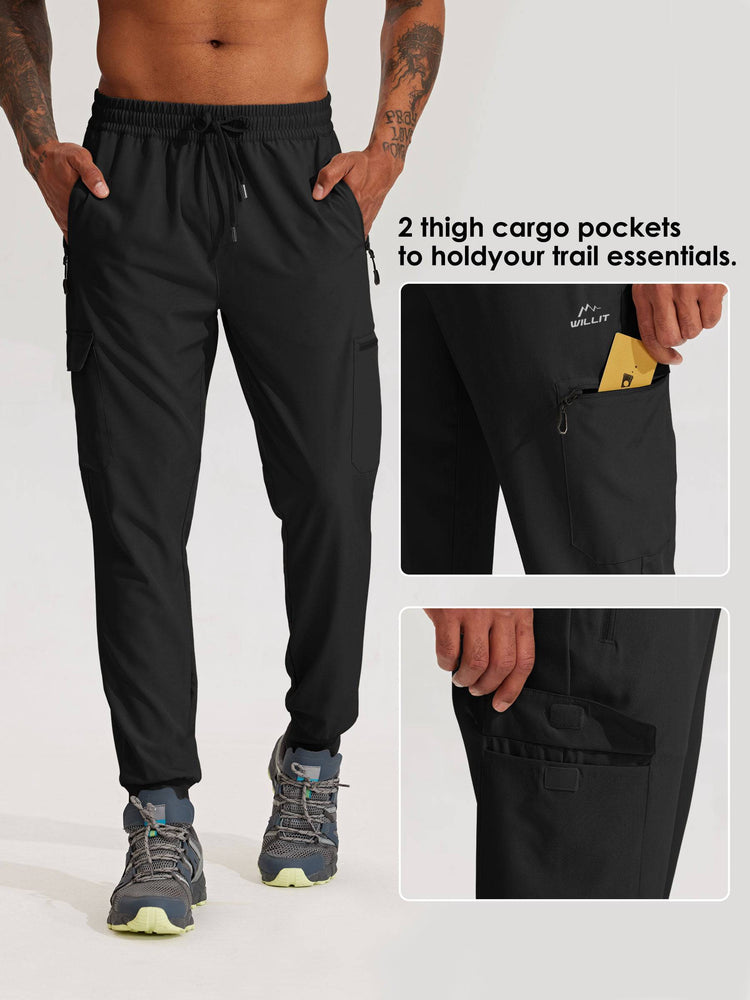 Men's Lightweight Cargo Hiking Running Joggers_